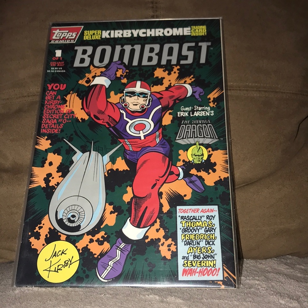 Topps comics super deluxe kirbychrome bombast 1